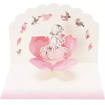 Открытка с сообщением от Sanrio Chihiro Iwasaki Многоцелевая открытка с цветами Поздравительная открытка Возможна отправка за границу SANRIO 831948 MU122-2