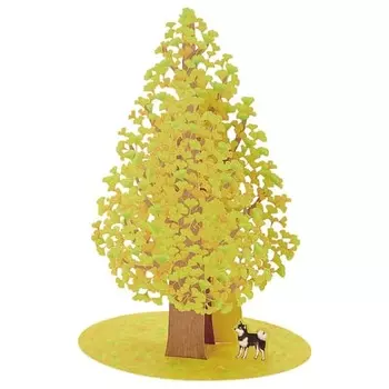 Открытка Sanrio Message Card Autumn 1 Ginkgo Tree Поздравительная открытка Возможна отправка за границу JAU 21-3 SANRIO 013145
