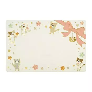 Открытка Sanrio Message Card Мини-открытка с цветами и лентами Поздравительная открытка Возможна отправка за границу Cat, MU154-3950378