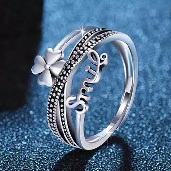 Открытое кольцо Геометрический многослойный открытый дизайн Удобно носить Украшение в стиле креста на ощупь