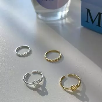 Открытое кольцо с закрученным узлом, женское, нишевый дизайн, простой и темпераментный, высококачественное модное кольцо из стерлингового серебра 925 пробы