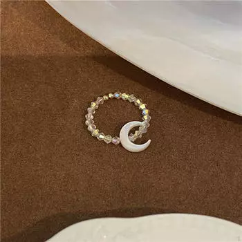 Открытое кольцо в форме луны для помолвки с девушкой. Встречи с танцевальными вечеринками. День святого Валентина.