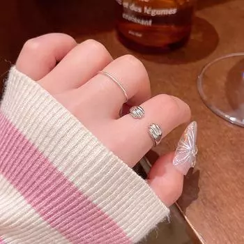 Открытое серебряное кольцо в виде кошачьего когтя для женщин в стиле Xiaohongshu - уникальный и стильный аксессуар для указательного пальца J963 серебряный