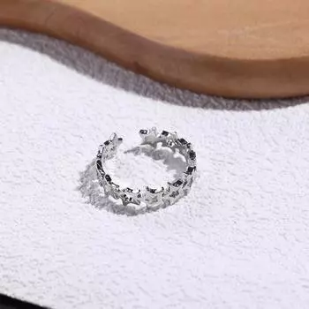 Открытое светящееся кольцо на палец, светящееся в темноте, полое кольцо со звездой, модное наложение светящегося кольца со звездой зелёный