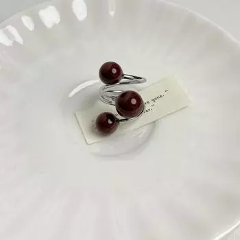 Открытые кольца-планеты из искусственного жемчуга, регулируемые, преувеличенные кольца, шоколадного цвета, открытое кольцо, женские