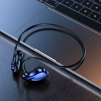 Открытые наушники многофункциональные стереозвук шумоподавление беспроводные Bluetooth 5.3 наушники для спорта бег ежедневные синие