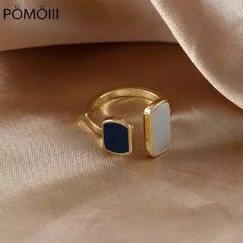 Открытые регулируемые большие кольца для женщин цирконовое кольцо женское модное простое капающее масло обручальное обещание кольца дамы винтаж золотой