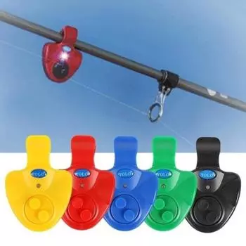 Открытый электронный индикатор ночной рыбалки, светодиодный светильник, сигнализация поклевки рыбы, звуковое оповещение чёрный