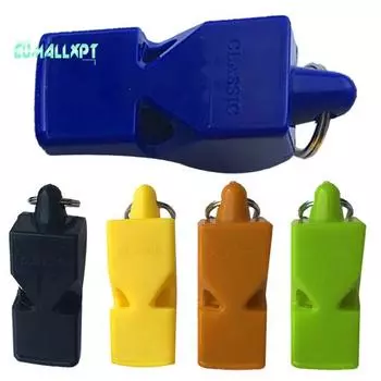 Открытый аварийный громкий звуковой свисток тренера судьи для футбольных спортивных тренировок чёрный