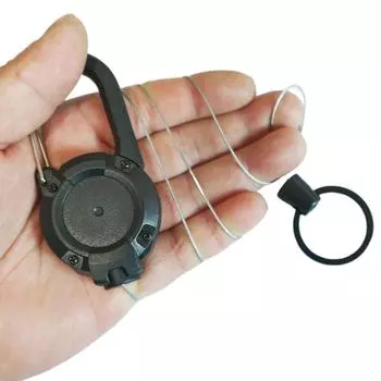 Открытый автоматический выдвижной трос Luya, противоугонный брелок для ключей белый