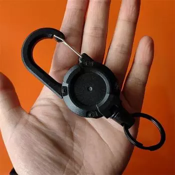 Открытый автоматический выдвижной трос противоугонный тактический брелок-крючок