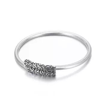 Открытый браслет из титановой стали с плотным обручем для мужчин и женщин, пара браслетов для пар с золотыми обручами Ruyi