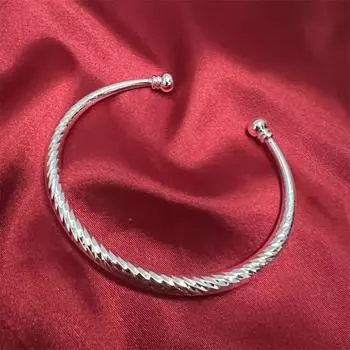 Открытый браслет-манжета из стерлингового серебра 925 пробы и браслеты для женщин, модные ювелирные изделия, подарки для вечеринок