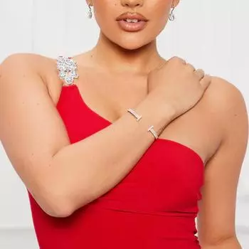 Открытый браслет со стразами, легкий, роскошный, темпераментный, элитный, для банкета, вечеринки, многорядный браслет для женщин и женщин золотистый