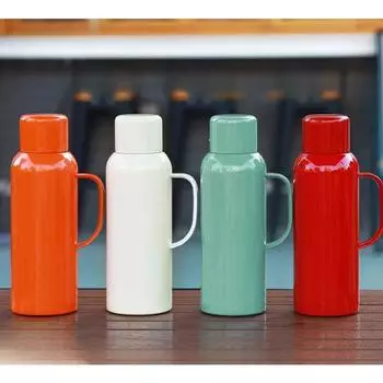 Открытый чайник из нержавеющей стали 316 с фиксатором, масляный спрей, портативный автомобильный чайник для альпинизма, изоляционный чайник для путешествий, чайник с простой ручкой 850ml белый