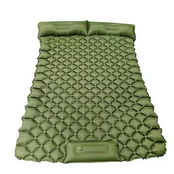 Открытый двойной надувной коврик 40D нейлоновый композитный TPU надувной коврик для ног портативная надувная кровать для кемпинга воздушный матрас one size зелёный