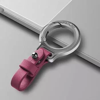 Открытый инструмент кожаный брелок из цинкового сплава автомобильный держатель для ключей новая пряжка поясного ремня rose red-1