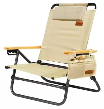 Открытый кемпинг 4 Регулируемая загрузка Кемпинг Cherry Blossom Mountain Camping TJ Chair, Кресло, Легкий, Складной, Стулья, Вместимость, Компактный, Портативный, бежевый