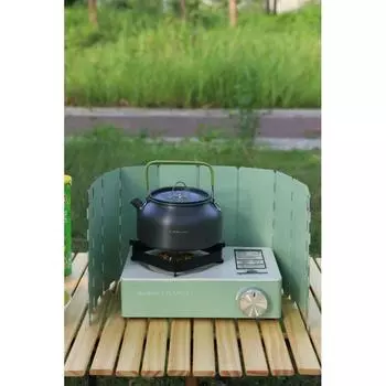 Открытый кемпинг, кассетная печь из алюминиевого сплава, портативное лобовое стекло, перегородка корпуса лобового стекла 81.5cm*24cm армия зеленый