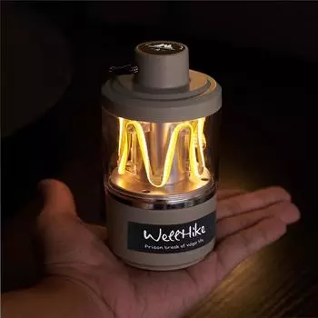 Открытый кемпинг легкий вес декоративный атмосфера настольная лампа креативный орнамент зарядка ночник покинуть белый