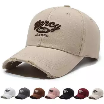 Открытый Кепка Мужчины Женщины Весна Лето Шляпа от Солнца Письмо Вышивка Солнцезащитный крем Бейсболка светло-бежевый