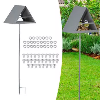 Открытый металлический домик для птиц с открытой конструкцией, легко моется, многоразовый, устойчив к белке