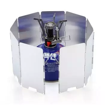 Открытый мини-насадка из 9 предметов, ветровое стекло, расширенное складное ветровое стекло, портативное оборудование для кемпинга, аксессуары для плиты Mini 9 piece