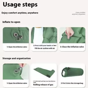 Открытый надувной матрас легкий переносной кемпинг влагостойкий дорожный автомобильный надувной матрас для сна кемпинг 200x70x10cm павлин голубой