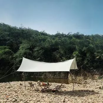 Открытый навес для кемпинга, пикника, непромокаемый и солнцезащитный тент, навес, портативная беседка, оборудование для пикника, солнцезащитный козырек 300*400*240CM
