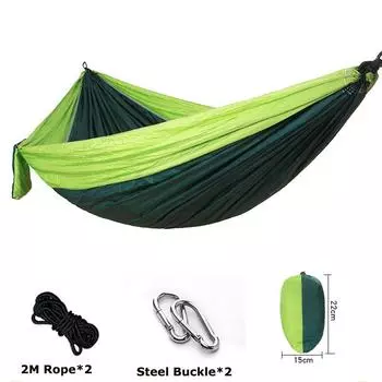 Открытый нейлоновый тканевый гамак с парашютом, одинарный и двойной, для кемпинга, езды на велосипеде, для отдыха в помещении, качели, подвесной стул оранжевый