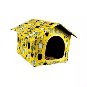 Открытый приют для бродячих кошек Дом для кошек Товары для животных Палатка жёлтый