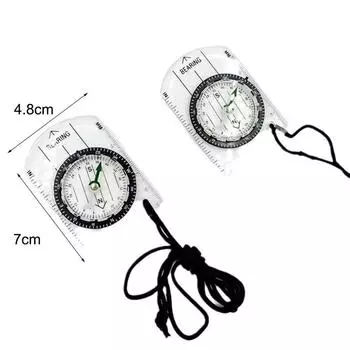 Открытый Прозрачный Мини Акриловый Компас Шкала Карта Шкала Шнурок Указатель Севера чистый