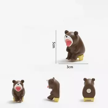 Открытый рот Сидящий на скамейке Желтая утка Слон Панда Носорог Животное Магнит на холодильник Украшение для холодильника Креативный подарок