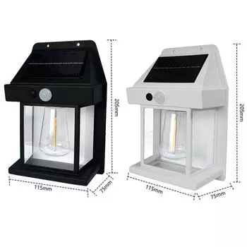 Открытый солнечный светодиодный датчик света Солнечная вольфрамовая лампа белый