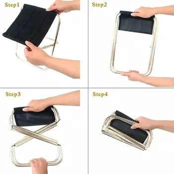 Открытый стул для кемпинга, складной стул из алюминиевого сплава, небольшой сверхлегкий стул, сиденье для путешествий, кемпинга, походов, рыбалки синий