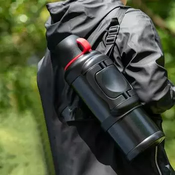 Открытый термос большой емкости из нержавеющей стали, термос, портативный термос для путешествий, пешего туризма, герметичный термос 3000ml чёрный