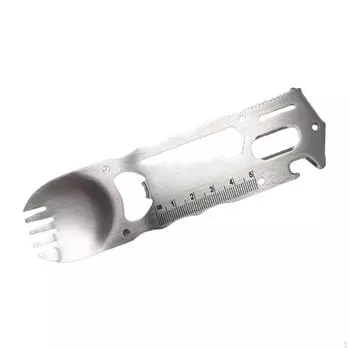 Открытый вилка, ложка, столовые приборы, штангенциркуль, консервный нож, отвертка, портативная вилка из нержавеющей стали