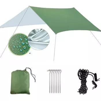 Открытый водонепроницаемый 3*3 квадратный навес, палатка для кемпинга, многоместная палатка для кемпинга, пляжный тент, беседка 300*300CM