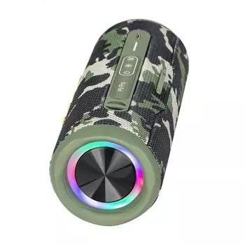 Открытый водонепроницаемый Bluetooth-динамик Профессиональный стерео беспроводной бумбокс TWS RGB Light BT Мощный бас Alto Falante 1800 мАч чёрный