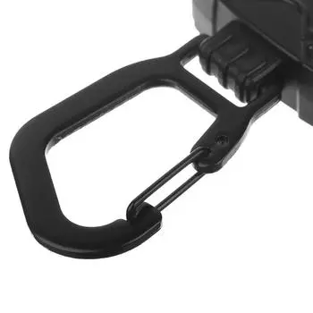 Открытый выдвижной трос тактический брелок с зажимом анти-потерянный держатель для удостоверений личности