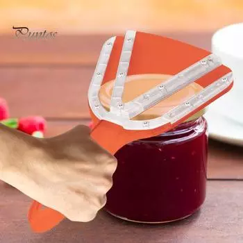 Открывалка для банок для слабых рук пожилых людей с артритом, легко откручивающиеся крышки для бутылок, захват для крышки из нержавеющей стали, кухонный гаджет для пожилых женщин и мужчин красный