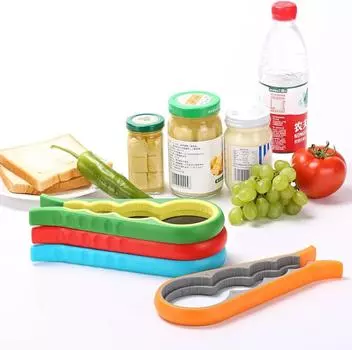 Открывалка для банок и бутылок для детей и пожилых людей с ослабленными руками, страдающих артритом. Нескользящая ручка открывалки для банок позволяет легко открывать крышки. красный