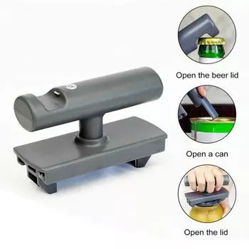 Открывалка для банок из нержавеющей стали, открывалка для банок с артритом, откручивающаяся крышка, открывалка для снятия крышек, регулируемая открывалка для бутылок серый