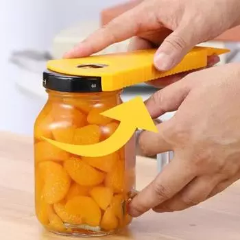 Открывалка для банок, легкая, экономичная, пластиковая, универсальная, нескользящая открывалка для бутылок для кухни жёлтый