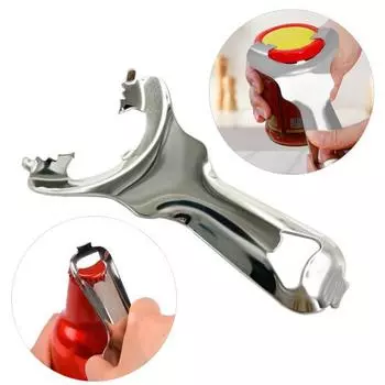 Открывалка для банок Mason для консервных крышек, не оставляет вмятин и повреждений на крышках, открывалка для бутылок из нержавеющей стали, легкое ручное открывание для бутылок, съемник крышек 1pc