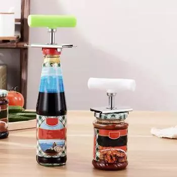 Открывалка для банок от артрита, средство для снятия крышек из нержавеющей стали, конструкция шестерни, эргономичная открывалка для банок, ручка от 1 до 4 дюймов, легкий поворотный кухонный инструмент для пожилых людей