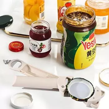 Открывалка для банок Открывалка для бутылок для пожилых людей с артритом Слабые руки Выдвижной магнитный консервный нож Инструмент чёрный