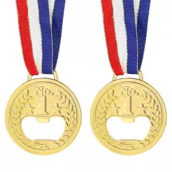 Открывалка для банок Пиво Металлическая вечеринка Сувенир Золотая медаль Бутылка Банка Творческий Роман для Бутылок Портативный