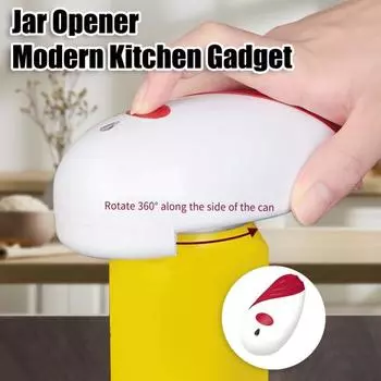 Открывалка для банок, простая в использовании автоматическая электрическая открывалка для бутылок, вращающаяся электрическая открывалка для банок для домашней кухни зелёный