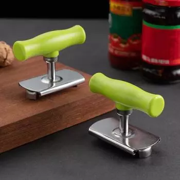 Открывалка для банок Регулируемая открывалка для крышек из нержавеющей стали Легкая конструкция с поворотным механизмом Открывалка для консервных банок с эргономичной ручкой для пожилых людей Слабые руки, люди с артритом белый